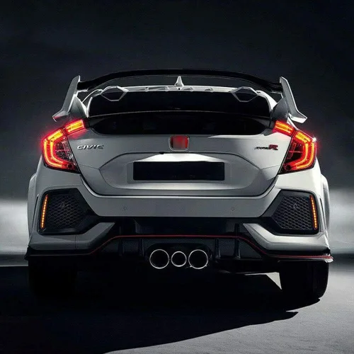 Miniatura 7 de Faros Traseros de Reflector de Parachoques LED Completo con Lente Ahumada para Honda Civic Hatchback, Tipo-R o SI de 4 Puertas Sedán 2017, 2018