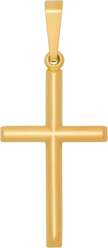 Miniatura 2 de MAZZERI Colgante de cruz de oro de 14 quilates, dijes religiosos de oro hipoalergénico para hombres y mujeres, hecho a mano en los Estados Unidos