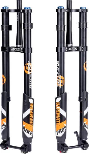 Miniatura 10 de BUCKLOS 26/27.5/29 pulgadas bicicleta de montaña eléctrica suspensión neumática invertida cuesta abajo horquilla, impulso de eje pasante 0.591x4.331