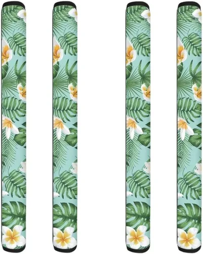 Miniatura 15 de Coldinair Fundas protectoras antideslizantes para manijas de puerta de refrigerador con estampado de mármol aguamarina, asas de decoración
