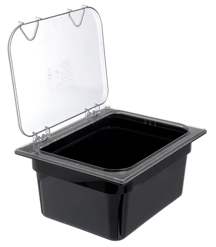 Miniatura 11 de Carlisle FoodService Products StorPlus Contenedor de almacenamiento de alimentos, bandeja de alimentos de tamaño medio para servir y almacenar Negro