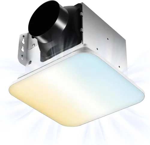 Miniatura 8 de JOEAONZ Extractor de Baño 110CFM con Diseño de Rejilla Oculta, Sistema de Ventilador de Ventilación de Techo Silencioso Ultra 1.0 Sones - Extractor