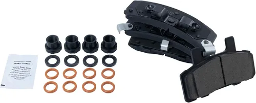 Miniatura 4 de TRQ Kit de pastillas de freno delantero y rotor, kit químico de freno, pastillas de freno de cerámica compatible con Chevrolet C2500 1996-2002