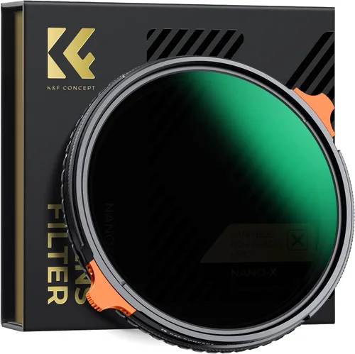 K&F CONCEPT 62mm ND4-64 (2-6 Paradas) Filtro de Lente ND Variable y Filtro Polarizador CPL 2-en-1, Filtro de Lente de Cámara Polarizante y de