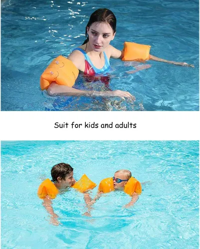 Miniatura 7 de Paquete de 4 a 6 flotadores de PVC para adultos y niños, bandas inflables de natación, alas de agua, mangas flotantes, anillos de natación, brazos