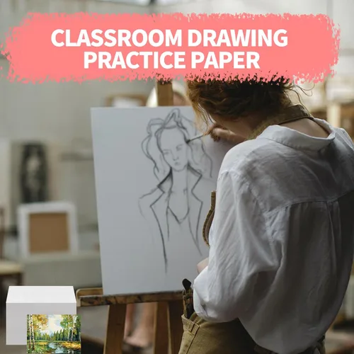 Miniatura 5 de ZAYOUAU 400 hojas de papel de acuarela a granel, 5 x 7 pulgadas, 300 GSM, algodón blanco prensado en frío, papel de pintura para niños