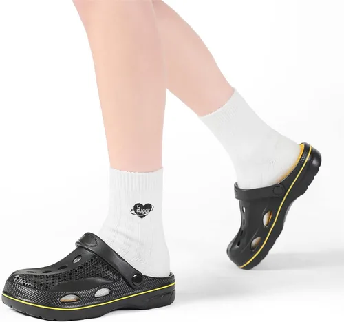 Miniatura 5 de VZQ Zuecos con soporte de arco para mujeres y hombres, zapatos de jardín para exteriores, sandalias de playa con fascitis plantar, plantillas