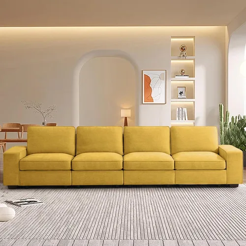 Miniatura 54 de TEKAMON Sofá Modular de 100" con Almacenamiento en los Asientos, Cómodo Sofá de Tela Chenilla de 3 Plazas para Sala de Estar, Oficina, Apartamento