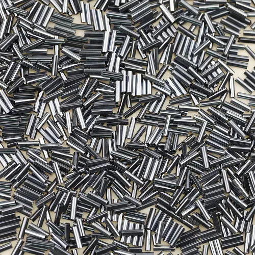 Miniatura 8 de Bala&Fillic Cuentas de cristal de la semilla de la corneta alrededor de 3300pcs/3.53 oz en caja tamaño 0.236x0.079 in negro tubo cuentas de vidrio