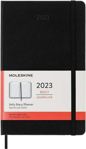 Miniatura 26 de Moleskine Agenda mensual clásica de 12 meses de 2023, tapa dura, grande (5 x 8.25 pulgadas), color negro