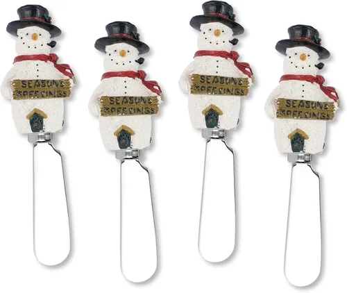 Miniatura 8 de Supreme Housewares Esparcidores de Queso con Diseño de Bastones de Caramelo, Mangos de Resina Pintados a Mano con Cuchillas de Acero Inoxidable