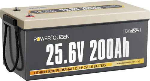 Miniatura 15 de Power Queen Batería LiFePO4 de 12 V 100 Ah, batería de litio del grupo 24, batería de más de 15000 ciclos profundos para caravana con protección BMS