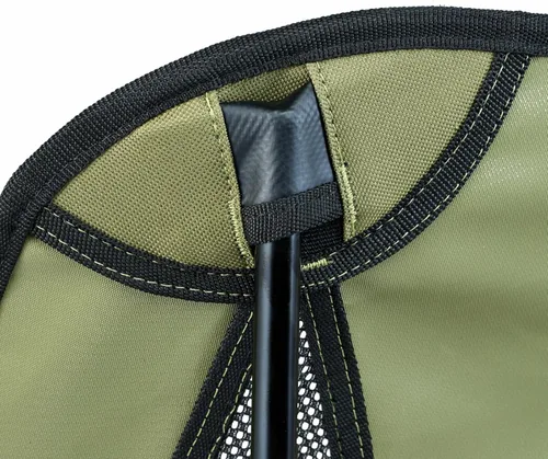 Miniatura 8 de Silla de camping compacta esencial ligera y portátil, resistente con marco X, capacidad de 265 libras, plegable con bolsa de transporte, Rojo Marte