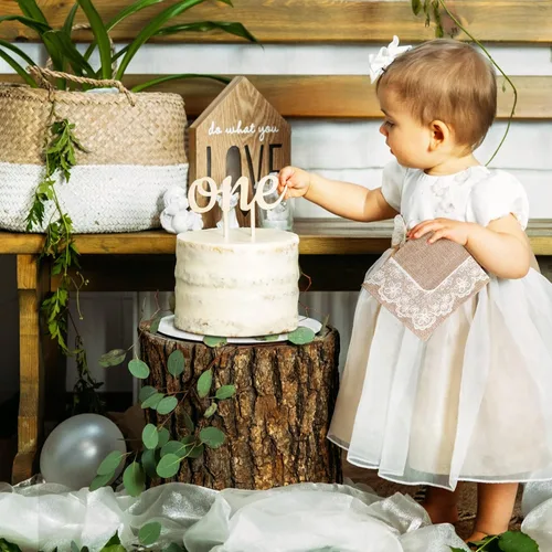 Miniatura 7 de Jinei 100 servilletas de papel de arpillera, toallas de baño para invitados, toallas de mano desechables de encaje para boda, 2 capas, servilletas