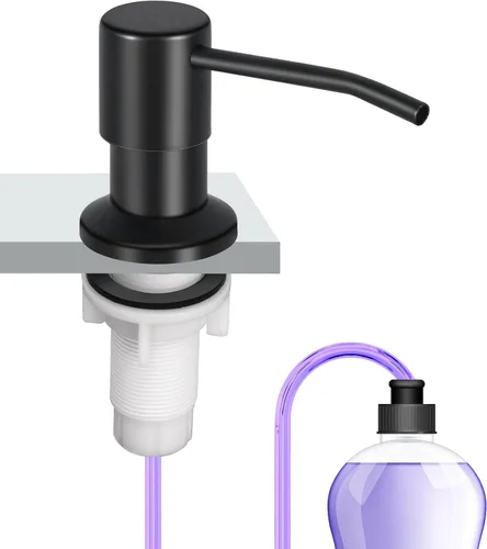 Dispensador de jabón para fregadero de cocina, dispensador de jabón para fregadero, kit de tubo de extensión de 47 pulgadas, bomba dispensadora de
