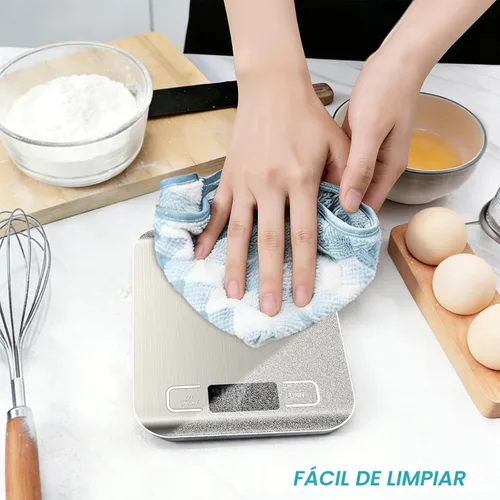 Miniatura 7 de Báscula de alimentos, báscula de cocina de 11 lb con función de tara de 6 unidades y pantalla LCD, báscula digital de alimentos de acero inoxidable