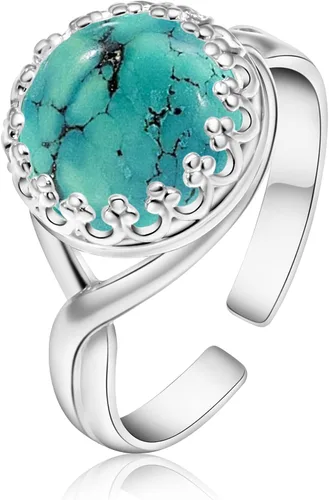 Miniatura 50 de 925 Sterling Silver Gemstone Rings for Women - Anniversary Rings for Women - Sterling Silver Rings for Women - Dainty Sterling Silver Rings