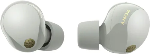 Miniatura 3 de Sony WF-1000XM5 - Paquete de auriculares verdaderamente inalámbricos con cancelación de ruido (plateado) con funda de silicona (azul), puntas
