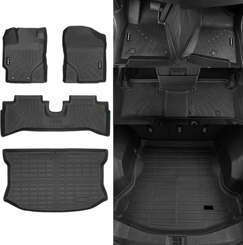 Miniatura 25 de Alfombrillas de piso Naibeve para Ford Edge 2015 2016 2017 2018 2019 2020 2021 2022 2023 2024 2025 - Ajuste personalizado para todo clima