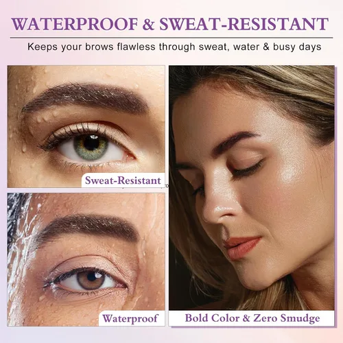 Miniatura 3 de Tinte de gel para cejas: tinte de cejas de larga duración hasta 3 días, gel de cejas impermeable y a prueba de manchas para cejas más completas