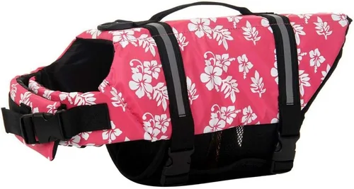 Miniatura 5 de Chaleco salvavidas para perro Woo Woo Pets, ajustable, XS, Azul (Blue Flower)