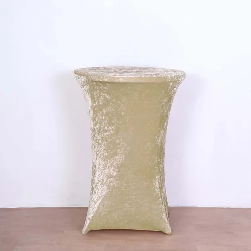 Miniatura 2 de Efavormart - Funda para mesa de cóctel, color beige