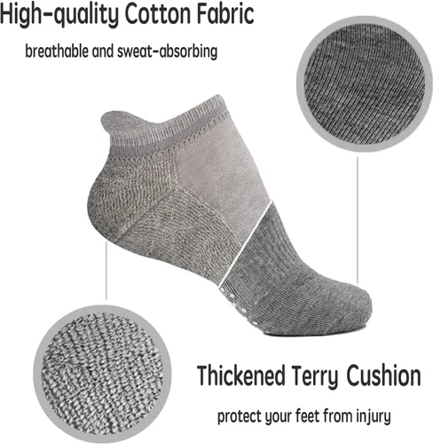 Miniatura 2 de Calcetines de agarre para mujer, pilates, yoga, calcetines de hospital antideslizantes con pinzas para mujer, calcetines adhesivos con cojín