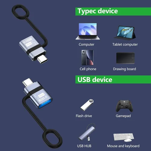 Miniatura 3 de Adaptador USB C a USB 4 piezas, adaptador USB C a USB 3.0 OTG, Thunderbolt 4/3 a USB 3.0 compatible con teléfono 16 Pro Max MacBook Pro Air 2023 Pad