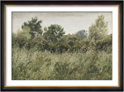 Miniatura 228 de MUDECOR Lienzo enmarcado prémium para pared, pinos nevados en bosque de invierno, ilustraciones modernas, arte contemporáneo, escénico, divertido