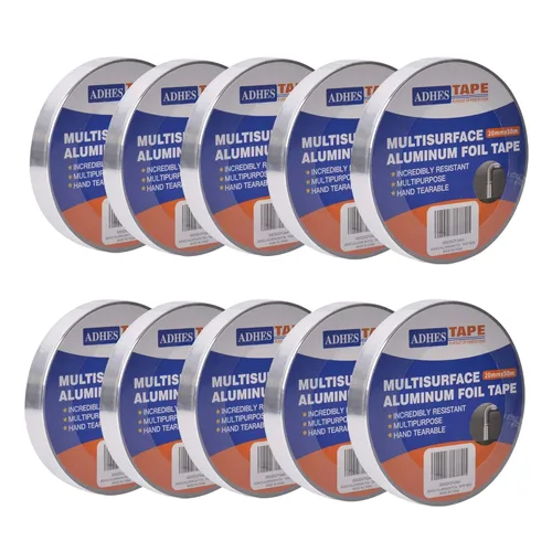 Miniatura 8 de Cinta de aluminio de grado premium ADHES, 2 pulgadas x 210 pies (70 yardas), cinta resistente al calor de 80°C a 100°C, cinta adhesiva