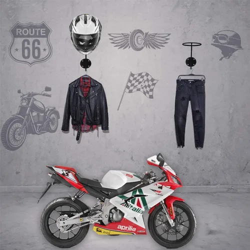 Miniatura 4 de HAINANSTRY Accesorios de motocicleta, soporte para casco, colgador de casco, gancho montado en la pared para abrigos, sombreros, gorras - actualizado