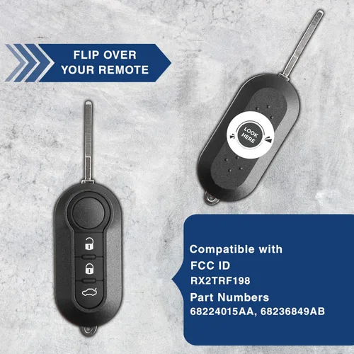 Miniatura 5 de Control remoto con llave de entrada sin llave para Dodge Ram Promaster 46 Chip (RX2TRF198)