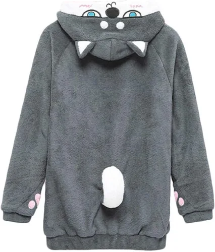 Miniatura 14 de Coriresha - Sudadera con capucha para niños, estilo perro, con orejas de perro en 3D y cola de perro, manga larga