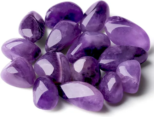Miniatura 9 de QINJIEJIE Cristales de amatista (más de 1000 quilates), piedras pulidas a granel, cristal grande, decoración curativa de Reiki, 0.6-1 pulgada, 7.05