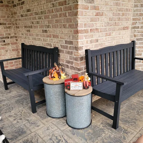 Miniatura 2 de Stoog Banco de Exterior para 2 Personas para Todo Clima, Capacidad de 800 libras Banco de Jardín de Plástico HIPS para Patio, Patio Trasero, Porche