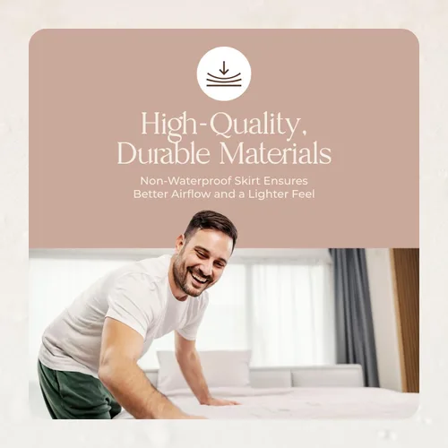Miniatura 8 de Protector de colchón orgánico impermeable tamaño individual – Protector de colchón 100% impermeable con protección de triple capa extrasuave