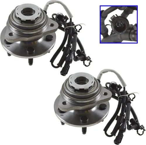 Miniatura 5 de TRQ Juego de 2 rodamientos de rueda delantera y conjunto de cubo 4WD compatible con Ford Ranger Mazda B4000 1998-2000