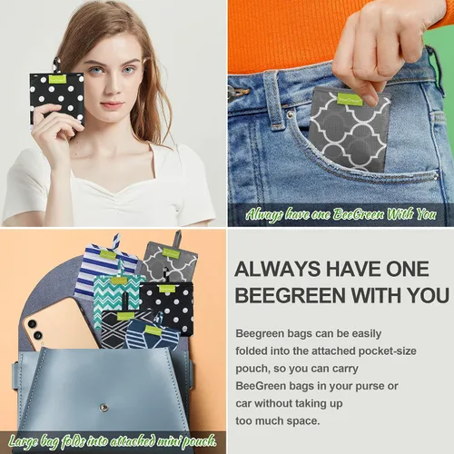 Miniatura 5 de Bolsas de la compra de animales reutilizables plegables bolsas de comestibles