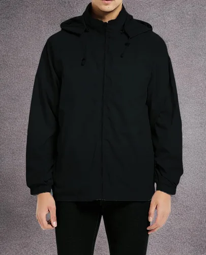 Miniatura 28 de Chaqueta impermeable cortavientos ligera para hombre con capucha extraíble