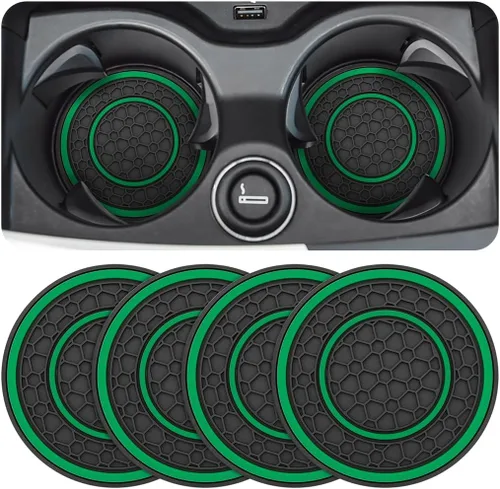Miniatura 14 de Osilly Paquete de 2 posavasos de automóvil para portavasos de automóvil de 2.75 pulgadas, antideslizantes, antipolvo, universales, impermeables