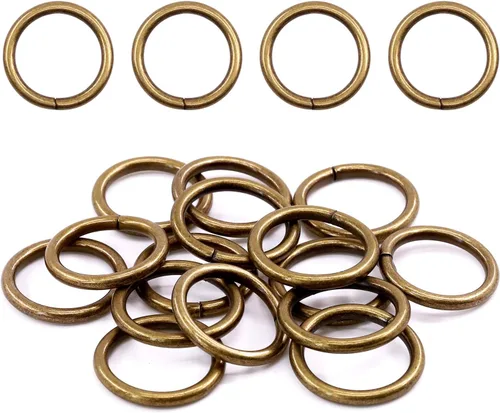 Miniatura 18 de Swpeet 60 anillos de metal multiusos de bronce resistentes de 5/4 de pulgada a 1.260 in para bolsas de hardware, anillos de mano, accesorios