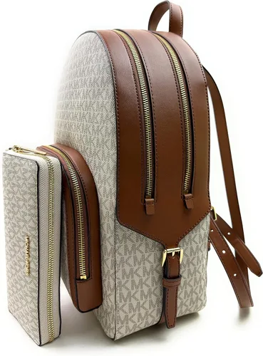 Miniatura 5 de Michael Kors Jaycee - Mochila escolar grande con cartera JST Continental, Vainilla Signature
