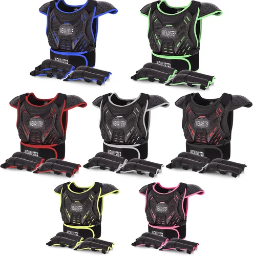 Miniatura 8 de Armadura de Bicicleta de Tierra para Niños - Equipo Protector de Motocross con Protector de Pecho, Rodilleras y Coderas para Ciclismo y Conducción