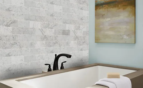 Miniatura 2 de MSI Carrara - Azulejo de metro de mármol blanco de 3 x 6 pulgadas para salpicaduras de cocina, baldosas de suelo, azulejos de pared para baño