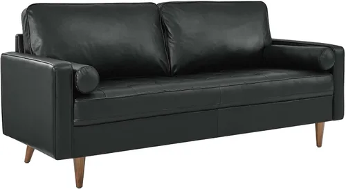 Miniatura 3 de Modway EEI-4633-BLK Valour - Sofá de cuero, color negro