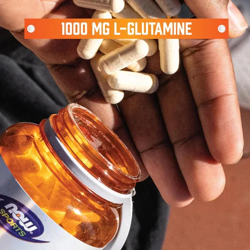 Miniatura 4 de NOW Foods Nutrición deportiva, L-glutamina, doble fuerza 1,000 mg, aminoácidos, 120 cápsulas vegetales
