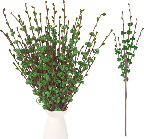 Miniatura 35 de Wootkey 10 Piezas Flores Artificiales de Jazmín de 29.5" de Largo Flores Falsas Ramas Secas para el Día de la Madre Hogar Oficina Bricolaje Arte