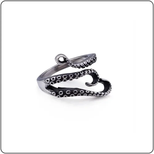 Miniatura 2 de Anillo abierto de los tentáculos del pulpo del acero inoxidable de la manera