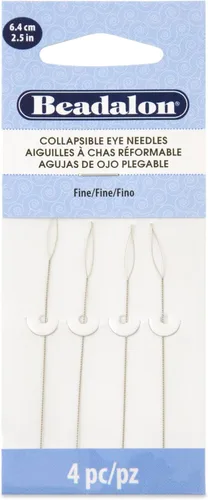 Miniatura 12 de Beadalon - Agujas plegables para ojos, paquete variado, finas de 0.012 in / 0.012 pulgadas, medianas, 0.014 in / .014 pulgadas, pesadas 0.51 / .020