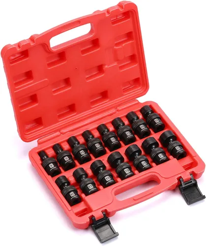 Miniatura 9 de MIXPOWER juego de 15 piezas de enchufes de impacto universales de 3/8" de profundidad, 6 puntos, métrico, 8-22mm, CR-MO, enchufe giratorio